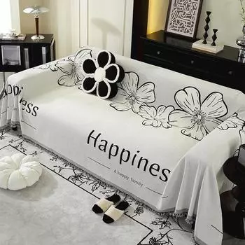 Новое жаккардовое полотенце для дивана из синели, цельное тканевое полотенце, универсальный чехол для дивана, защита от пыли, защита от кошачьих царапин, нескользящее одеяло для дивана 130x180cm1pcs