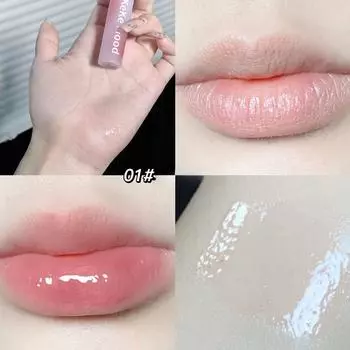 Новое желе для губ, водно-глянцевая зеркальная глазурь для губ, увлажняющая, отбеливающая и нелегко прилипающая к чашке блеска для губ 1.5g