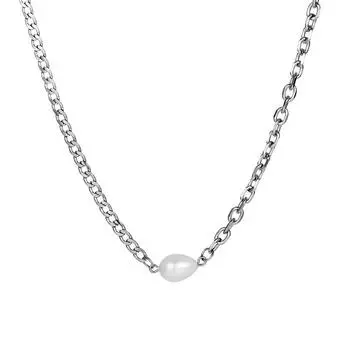 Новое жемчужное ожерелье, женская ниша, милые крутые аксессуары, мужская цепочка в стиле хип-хоп, хип-хоп, цепочка на шею, титановая сталь