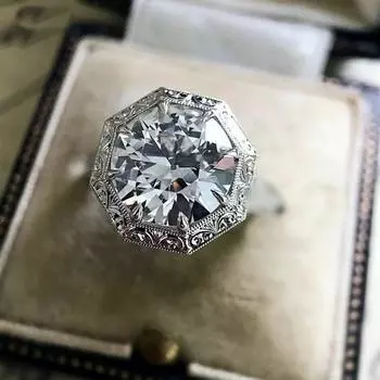 Новое женское кольцо в этническом стиле с эстетическим узором, роскошные обручальные кольца, кольца вечности для женщин, блестящие белые украшения с фианитом 8