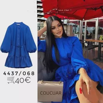 Новое женское летнее платье-рубашка с круглым вырезом на пуговицах - европейский и американский стиль Extra Small