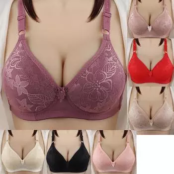 Новое женское нижнее белье для женщин среднего и пожилого возраста, бюстгальтер без стальной оправы, тонкий, регулирующийся, собирающийся тип, сексуальный, удобный бюстгальтер для женщин S /36/80BC universal cup