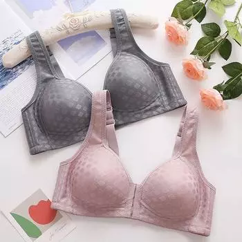 Новое женское нижнее белье с пряжкой спереди, не провисающее, без стального кольца, тонкое нижнее белье большого размера, чехол для бюстгальтера 80C