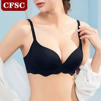 Новое женское нижнее белье телесного цвета без следов, бюстгальтер с кольцами из нержавеющей стали 32/70AB чёрный