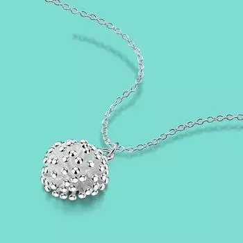Новое женское ожерелье из стерлингового серебра 925 пробы, креативный кулон в виде одуванчика, серебряная цепочка, ожерелье/серьги, комплект - серебряные украшения