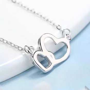 Новое женское ожерелье из стерлингового серебра 925 пробы с подвеской в форме сердца, модное красивое микрокольцо с цирконием, цепочка для ключицы, ювелирное изделие в подарок