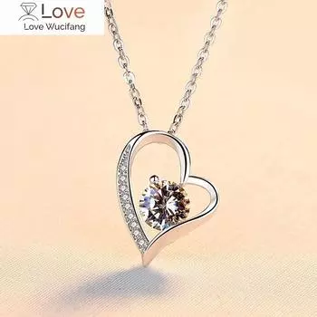 Новое женское ожерелье из стерлингового серебра 925 пробы, модное, любовь с первого взгляда, простота в форме сердца, девичья цепочка на ключицу, ювелирный подарок