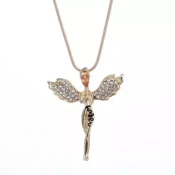 Новое женское ожерелье, модное ожерелье с подвеской в виде ангела, женское индивидуальное ожерелье в европейском и американском стиле, ювелирные изделия