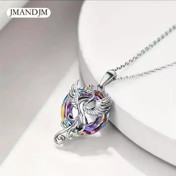 Новое женское ожерелье с подвеской Firebird Phoenix и цветными кристаллами