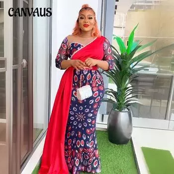 Новое женское платье больших размеров в стиле пэчворк с контрастными цветами и высокой талией и пайетками L чёрный