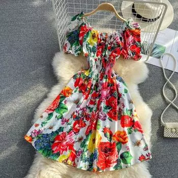 Новое женское платье лета 2021 года S красный