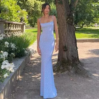 Новое женское сексуальное облегающее длинное платье без бретелек с цветочным принтом, женское платье в стиле Ins S разноцветный