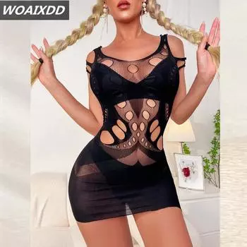Новое женское сексуальное женское белье кружевная юбка сорочка порно секс нижнее белье платье прозрачный халтер эротическое белье секс костюм ночная рубашка XXS