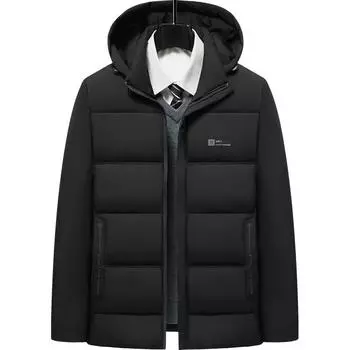 Новое зимнее графитовое быстросогревающееся утолщенное теплое хлопковое пальто для мужчин и пап среднего возраста для ношения. Куртки в стиле бизнес-кэжуал XL