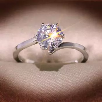 Новое зимнее имитация бриллианта свадебное украшение сувенир 1 карат свадебное кольцо Port degree 7