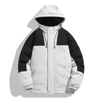 Новое зимнее мужское и женское модное брендовое пальто на хлопковой подкладке, плотное свободное пальто большого размера с капюшоном в американском тренде S зелёный