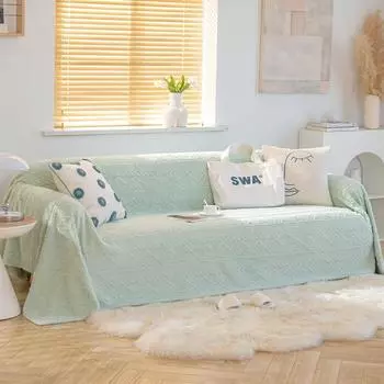 Новое зимнее плюшевое полотенце для дивана, сплошной цвет, чехол для дивана с защитой от кошачьих царапин, скандинавское INS, одеяло для волос с песчаной бурей, полное покрытие 180x130cm