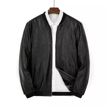 Новое зимнее тисненое кожаное пальто для мужчин плюс флисовая утолщенная зимняя куртка из искусственной кожи для папы среднего возраста, топ M