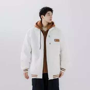 Новое зимнее утолщенное хлопковое пальто в корейском стиле, свободная повседневная тонкая куртка, мужская модная куртка M