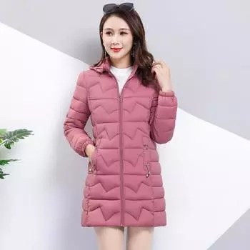 Новое зимнее женское хлопковое пальто, женское облегающее корейское универсальное хлопковое пальто средней длины, большое утепленное теплое пальто XXXXXXL