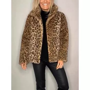 Новое зимнее женское пальто с модным лацканом и шерстяным верхом S