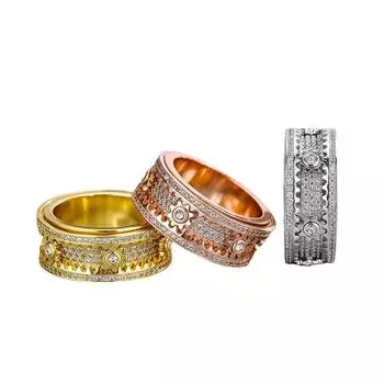 Новое зубчатое кольцо с вращающимся звездным небом для пар мужчин и женщин. Вращающееся механическое кольцо. 12