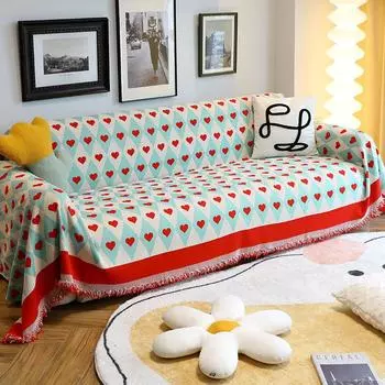 Новогоднее синельное полотенце для дивана, четыре сезона, универсальная универсальная диванная подушка, пылезащитный чехол для дивана, одеяло, чехол для дивана 180*130cm