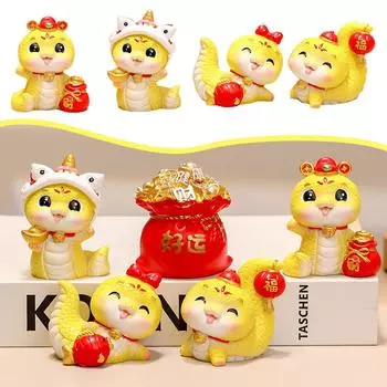 Новогоднее украшение 2025 года Змея для Нового 2025 года Игрушка-змея для офиса Декор для рабочего стола Игрушка-змея для стола Q3R6 D-1pcs