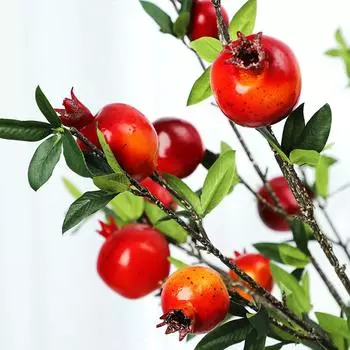 Новогоднее украшение 6 фруктов гранатовый фрукт имитация цветов искусственный цветок домашнее мягкое украшение цветок имитация гранатовый фрукт оптовая продажа 98cm зелёный