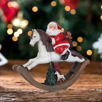 Новогоднее украшение из смолы, настольная фигурка-украшение, скульптура Санты для подарка Rowing a boat
