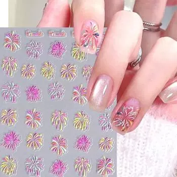 Новогодние наклейки для ногтей романтические ПВХ легко наносятся долговечные экологически чистые наклейки для дизайна ногтей женские аксессуары B