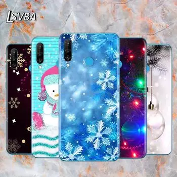 Новогодние подарки, Рождественский мягкий силиконовый чехол из ТПУ для Huawei P40 P30 P20 Pro P10 P9 P8 Lite E Plus 2019 2017, чехол для телефона P8 Lite 2016