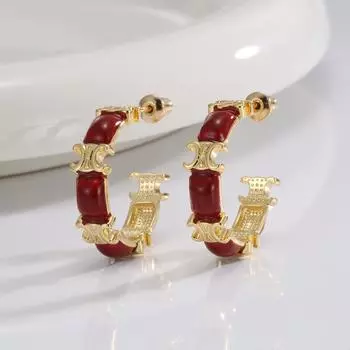 Новогодние зимние женские серьги знаменитостей Премиум-дизайн Овальные серьги-гвоздики с буквами Круглые серьги в форме лица