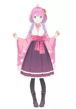 Новогодний костюм Луна Химемори на акриловой подставке. Hololive Closet Официальные товары