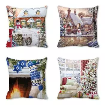 Новогодний подарок для дома, Рождественские украшения, Рождественская наволочка Санта-Клауса, Рождественский подарок 40x40cm