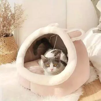 Новогодний подарок для кошек Песочный наполнитель для кошачьего туалета Дом для кошек Дом для собак Летняя кошачья вилла Полузакрытый кошачий домик