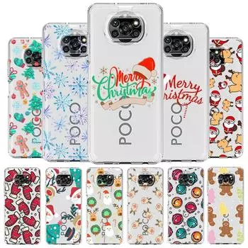 Новогодний подарок рождественский мультяшный чехол для телефона Xiaomi Mi 12T 10 12 Lite 11 Ultra 11X 11T Pro Poco X4 X3 NFC F3 F4 M3 M4 Cover Poco X4 Pro 5G