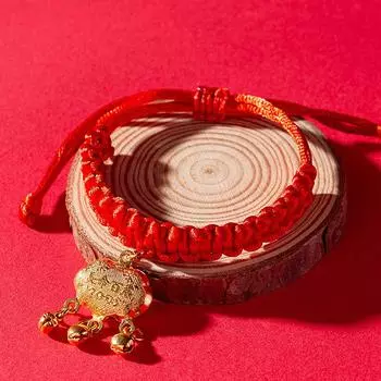 Новогодний праздничный красный веревочный ошейник для собак с замком безопасности на долгий срок службы, украшение в виде колокольчика на удачу, кольцо для кошек на шею, подвесное кольцо для домашних животных Adjustable