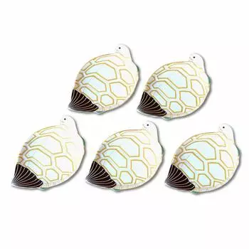 Новогодний японский маленький Lucky Arita Golden Маленький набор подарочной коробки Столовые приборы, Столовые приборы, Тарелка, Черепаха, Амулет, Посуда, Черепаха, Тарелка, 5, золотой