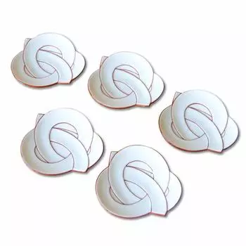 Новогодний японский маленький Lucky Arita Vermilion Маленький набор подарочной коробки Столовая посуда, Столовая посуда, Тарелки, Подвески, Посуда, Мусуби, Тарелки, 5, красный