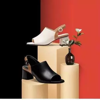 Новогодний рыбий рот, цветовое соответствие, пустая пряжка с одним словом и сандалии, женская новая верхняя одежда, универсальные босоножки на толстом каблуке 35