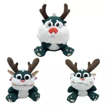 Новогодний талисман Дракона плюшевая игрушка Голова дракона плюшевая кукла Год дракона талисман Китайский дракон Рождественский Рид подарок Новогодний подарок