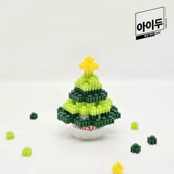 Новогодняя елка из мини-блоков I-Do DIY (+В комплект входит светодиодная свеча) Изготовление деформируемых блоков