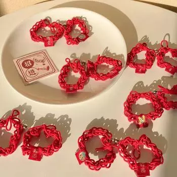 Новогодняя повязка на голову и браслет со знаком зодиака Тигр — двойное назначение для женщин Good luck