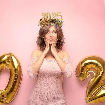 Новогодняя вечеринка Рейв Новогодние резинки для волос Блестящие красочные повязки на голову Персонажи