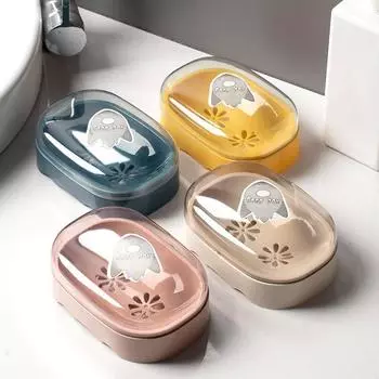 Новому клиенту скидка 5! Большая мыльница с откидной крышкой – Идеально для студенческих ванных комнат