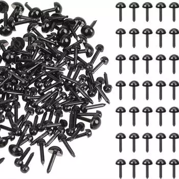 Новые 100/50 шт 3-8 мм пластиковые черные кукольные глаза DIY кукольные марионетки животные булавки безопасные глаза для ручной работы куклы медведя ремесло детские игрушки 50PCS