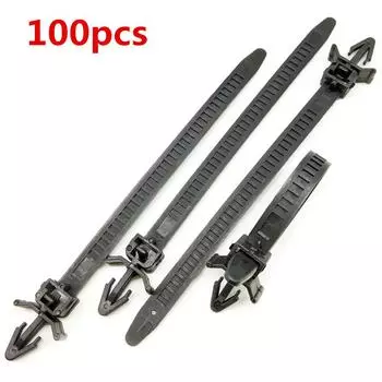 Новые 100 шт. Нейлоновые автомобильные крепежные хомуты, зажимы, многоразовые стяжки-хомуты для кабелей