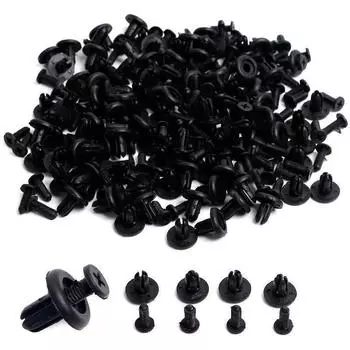 Новые 100X автомобильные пластиковые заклепки диаметром 6 мм, крепежные детали для крыла, бампера, зажимы