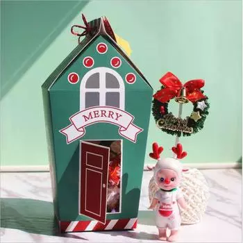 Новые 10-2 шт рождественские конфеты печенье коробки подарочная коробка крафт-бумага еда сладости печенье выпечка угощения коробки Navidad Decor рождественский подарочный пакет 2PCS&13x7x7cm красный